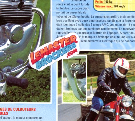 FICHE MOTO NORTON JUBILEE STANDARD 1963