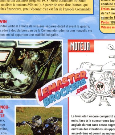 FICHE MOTO NORTON COMMANDO 1969