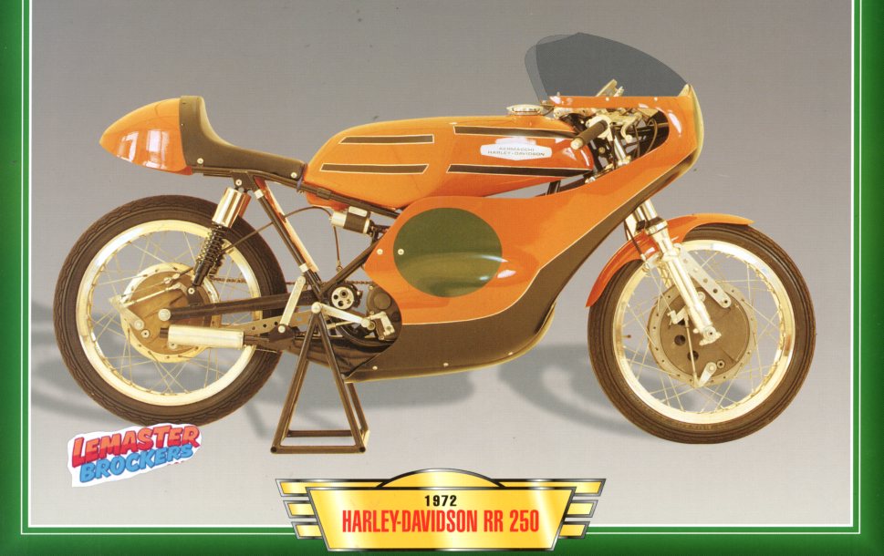 FICHE MOTO HARLEY-DAVIDSON RR 250 1972