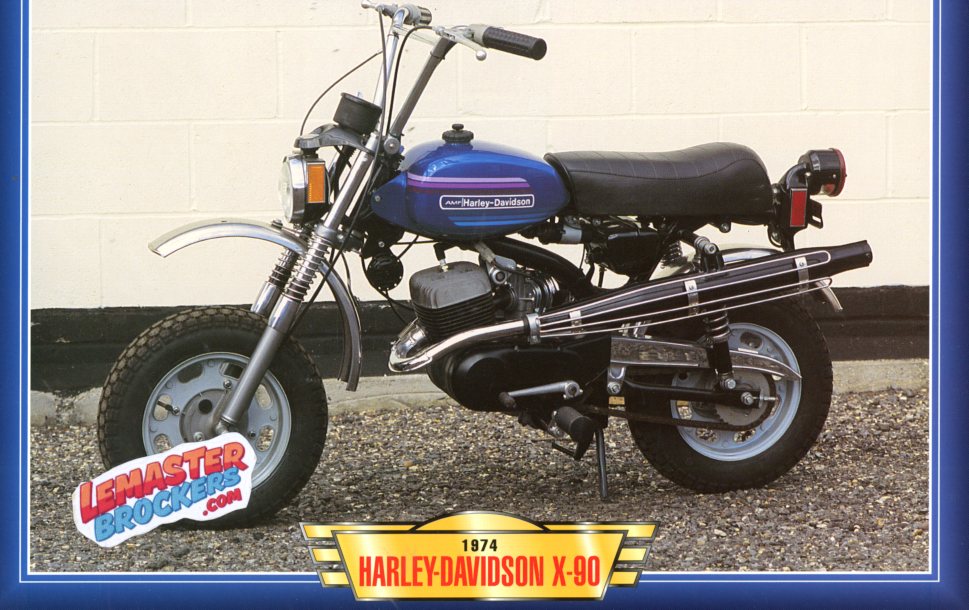 FICHE MOTO HARLEY-DAVIDSON X-90 1974