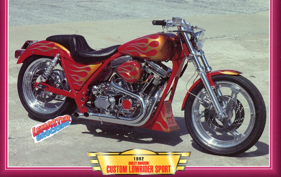 FICHE MOTO HARLEY-DAVIDSON CUSTOM LOWRIDER SPORT 1992