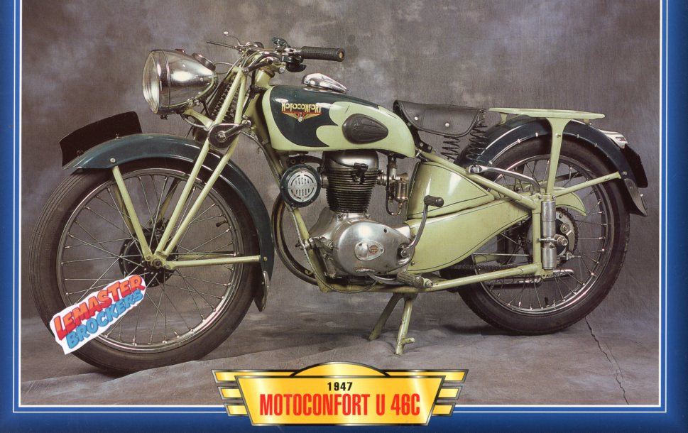 FICHE MOTOCONFORT U 46C 1947