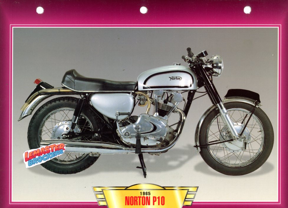 FICHE MOTO NORTON P10 1965