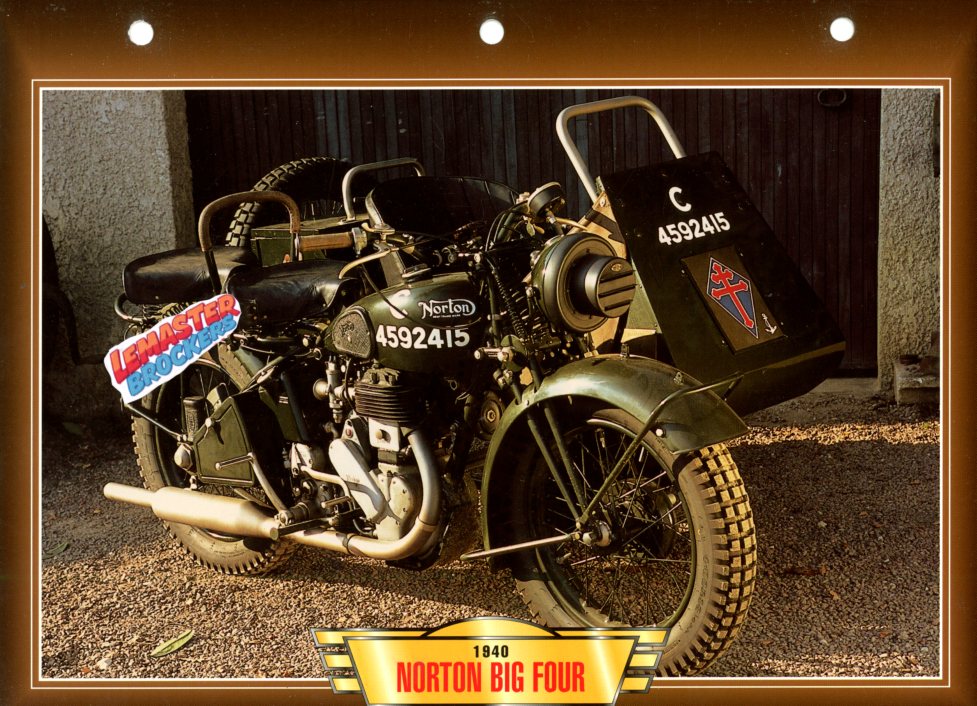 FICHE MOTO NORTON BIG FOUR 1940