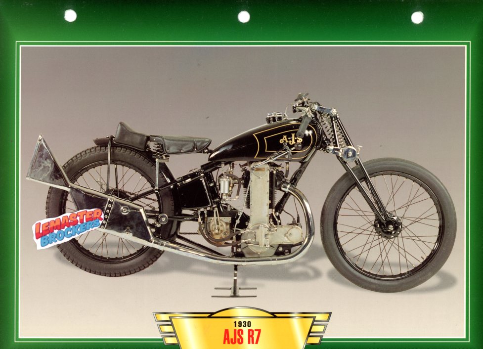 FICHE MOTO AJS 346CM3 R7 1930