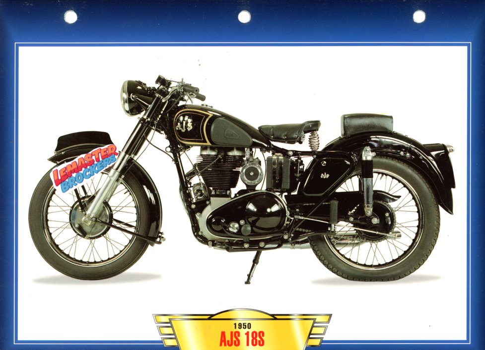 FICHE MOTO AJS 18S 1950