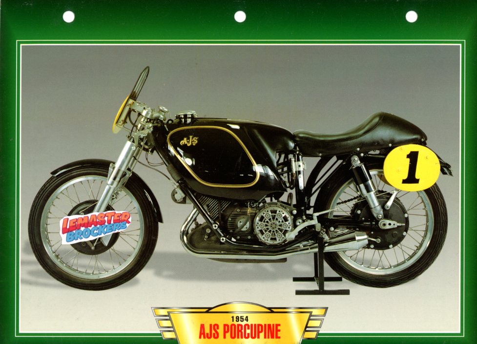 FICHE MOTO AJS PORCUPINE 1954