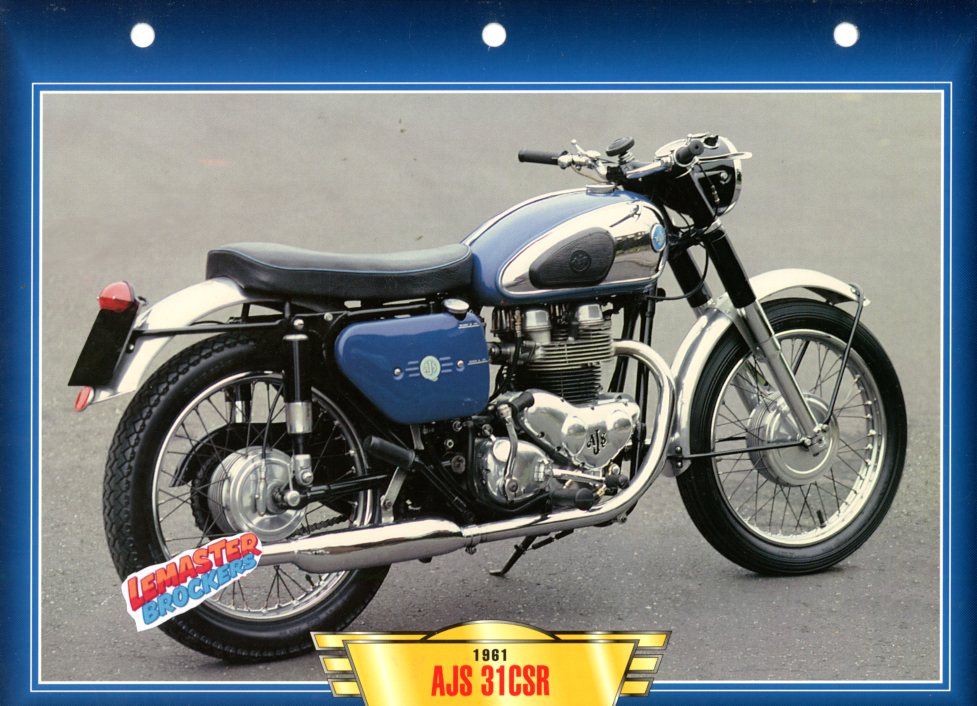 FICHE MOTO AJS 31 CSR 1961