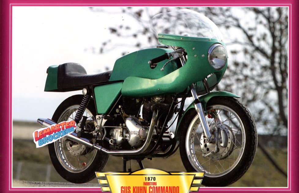 FICHE MOTO NORTON COMMANDO GUS KUHN 1970