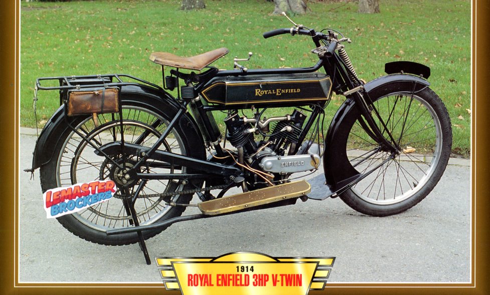 FICHE MOTO ROYAL ENFIELD 3HP V-TWIN 1914