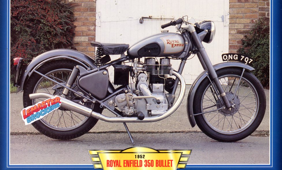 FICHE MOTO ROYAL ENFIELD 350 BULLET 1952