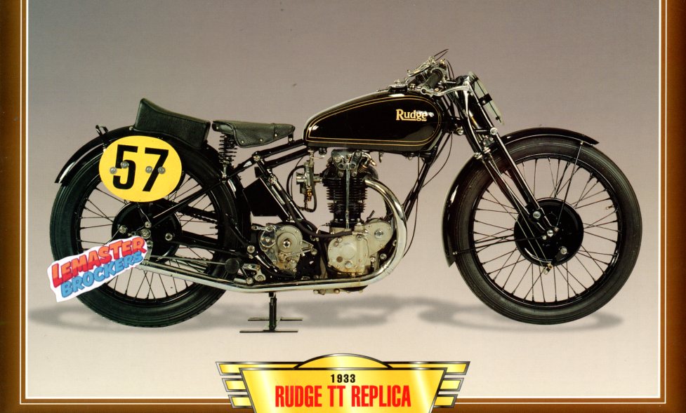FICHE MOTO RUDGE TT REPLICA 1933