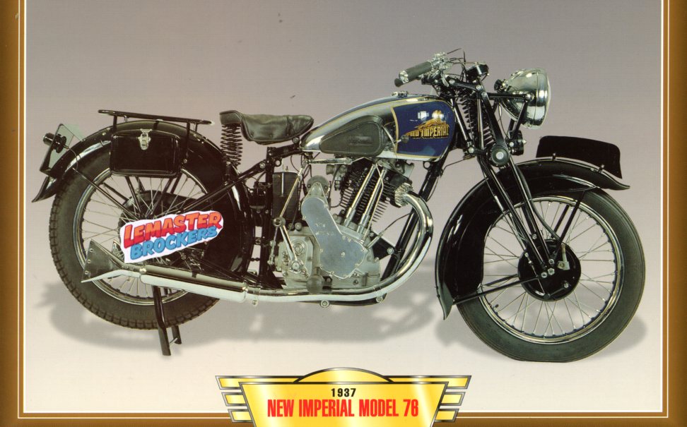 FICHE MOTO NEW IMPERIAL 76 1937