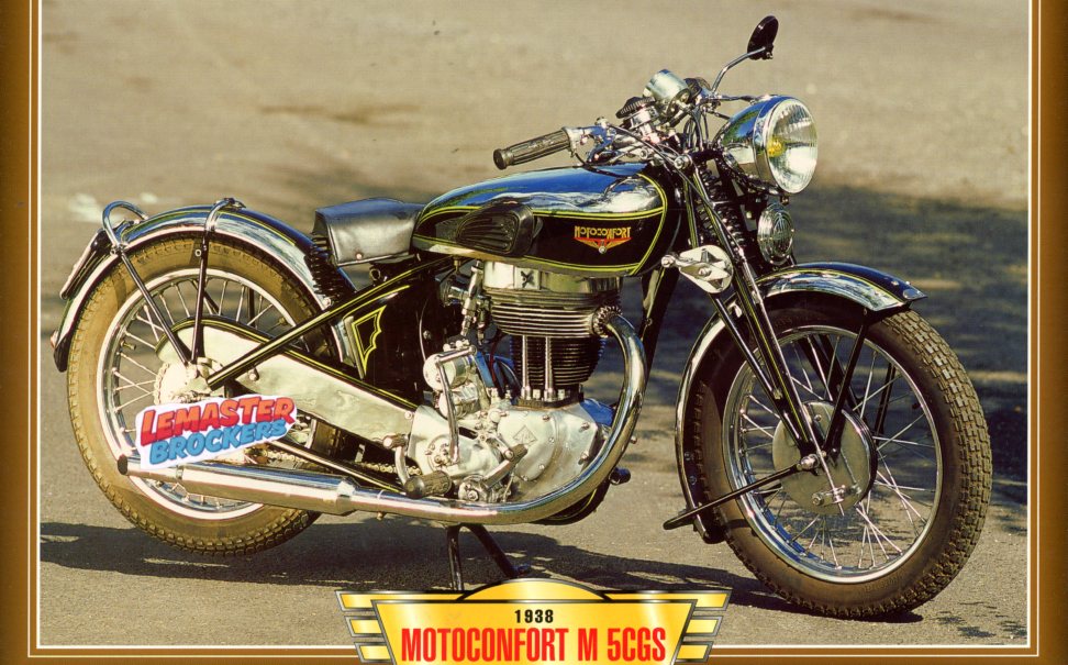 FICHE MOTO MOTOCONFORT 500 M 5CGS 1938