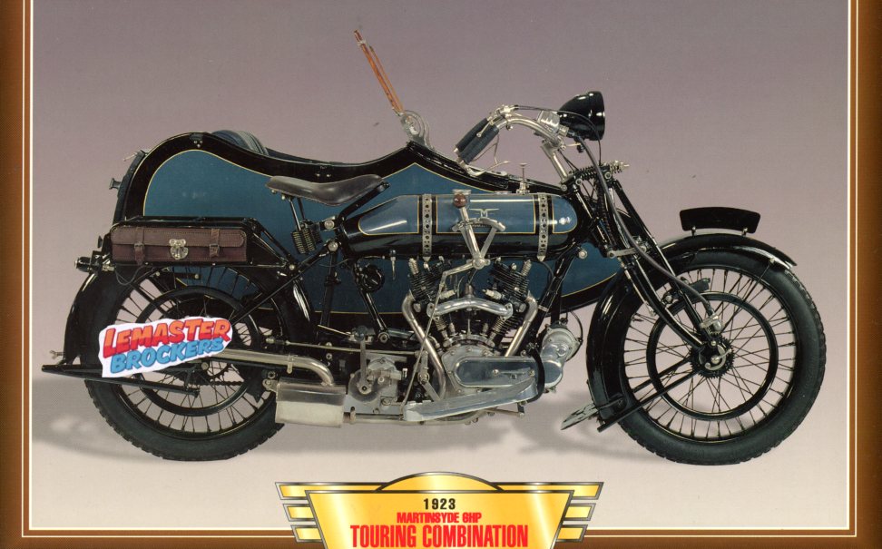 FICHE MOTO MARTINSYDE 6HP TOURING COMBINATION 1923