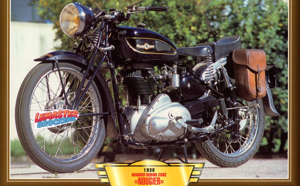 FICHE MOTO MAGNAT-DEBON CSSE NOUGIER 1938