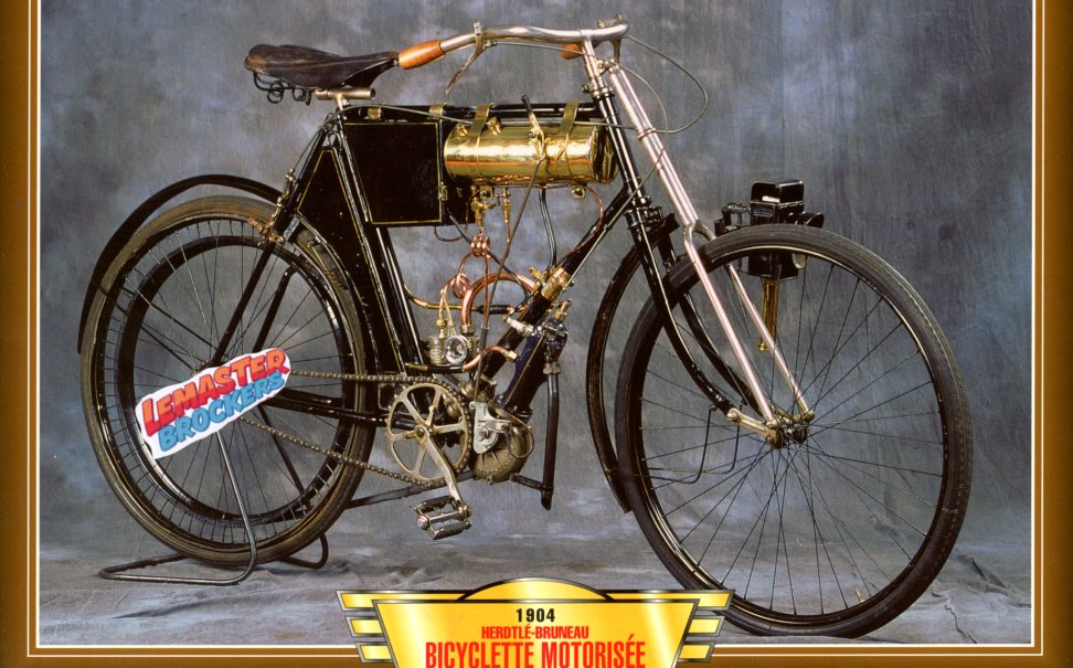 FICHE BICYCLETTE MOTORISÉ HERDTLÉ BRUNEAU 1904