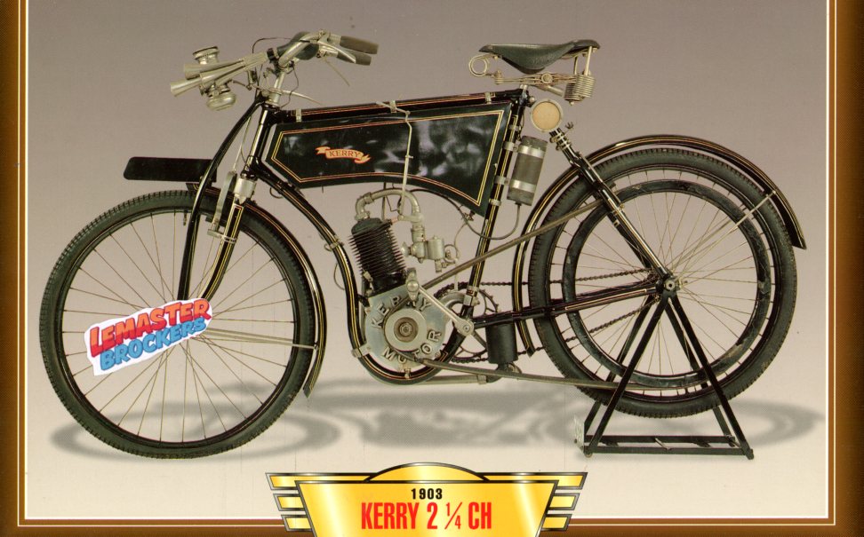 FICHE VELO A MOTEUR KERRY 2 1/4CH 1903