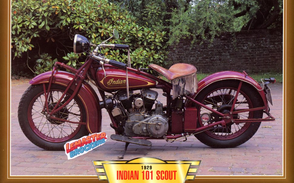 FICHE MOTO INDIAN 101 SCOUT 748CC 1929