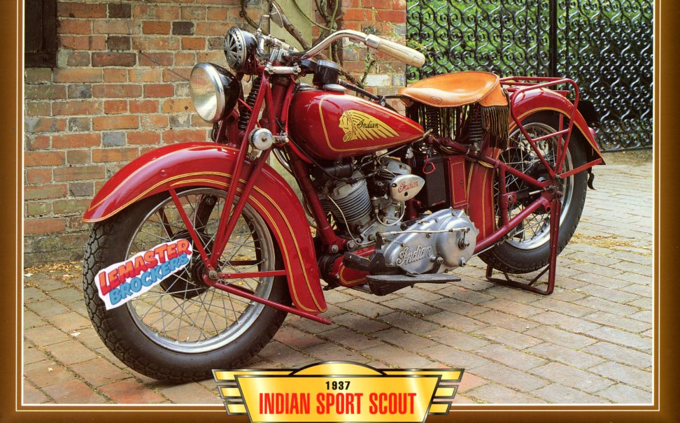 FICHE MOTO INDIAN SPORT SCOUT 745CC 1937
