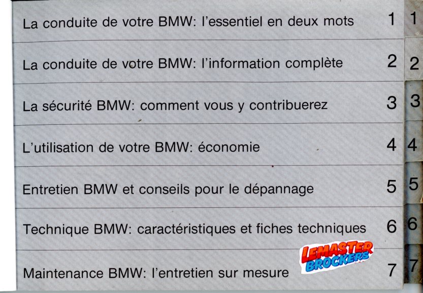 MANUEL NOTICE E28 BMW 518 520i 525i 528i