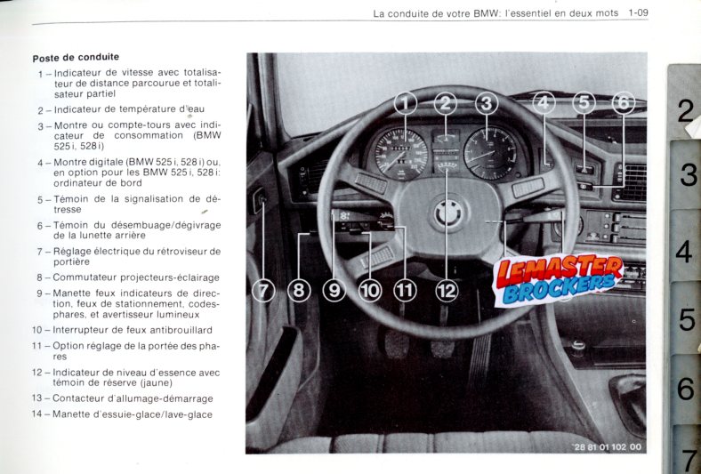 MANUEL NOTICE BMW E28 518 520i 525i 528i
