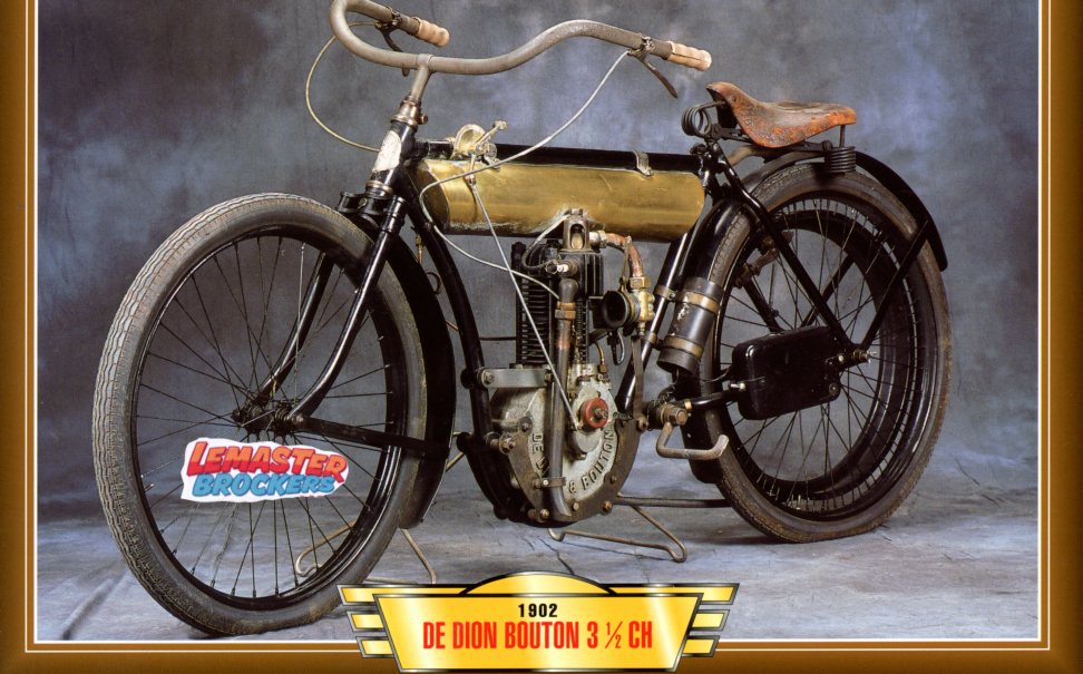 FICHE MOTO DE DION BOUTON 3 1/2 CH 402CC 1902