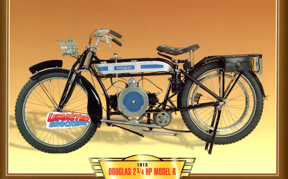 FICHE MOTO DOUGLAS 2 3/4 HP MODEL R 348CC 1913