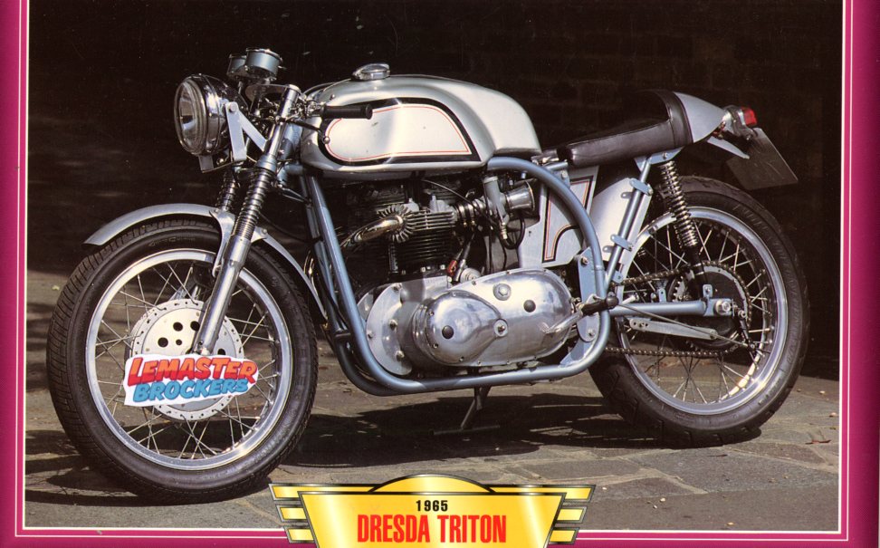 FICHE MOTO DRESDA TRITON 649CC 1965