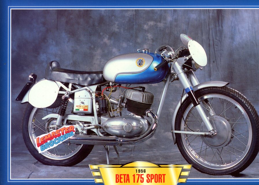 FICHE MOTO BETA 175 SPORT 2T 1956
