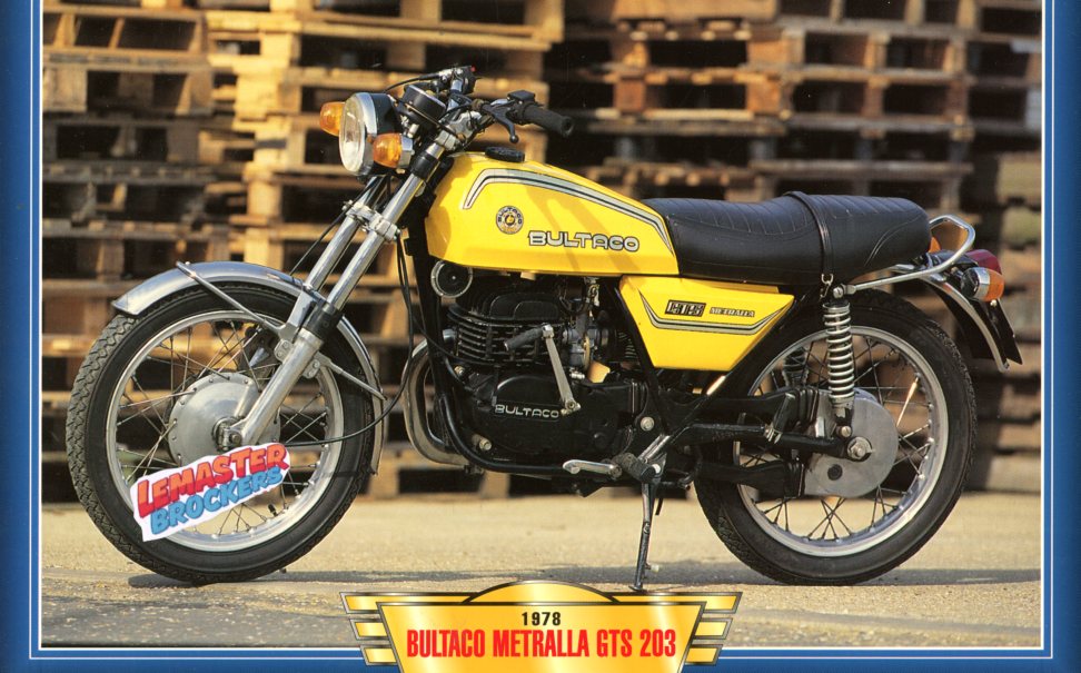 FICHE MOTO BULTACO METRALLA GTS250 244CC 1978