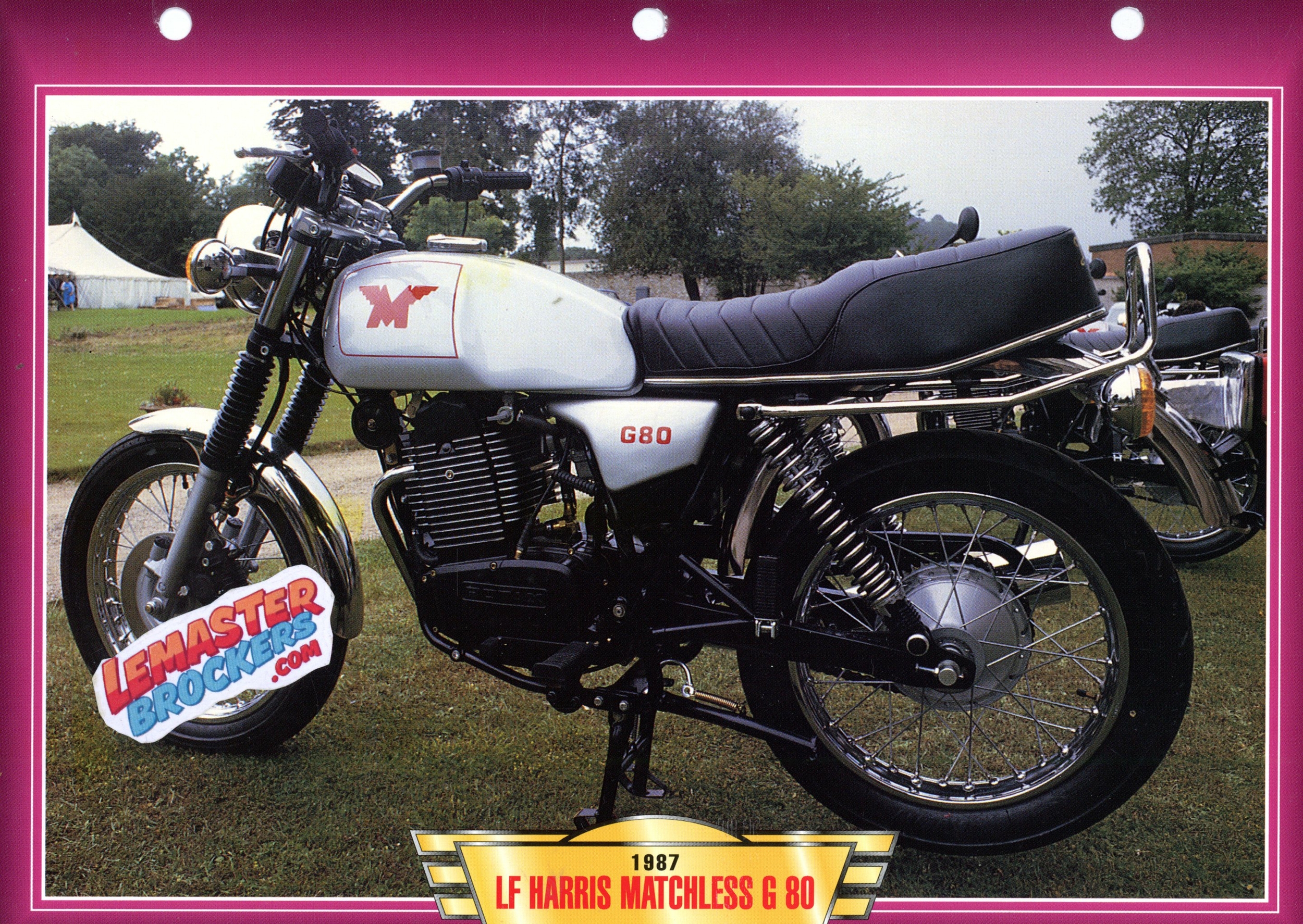 FICHE MOTO LF HARRIS MATCHLESS G80 1987