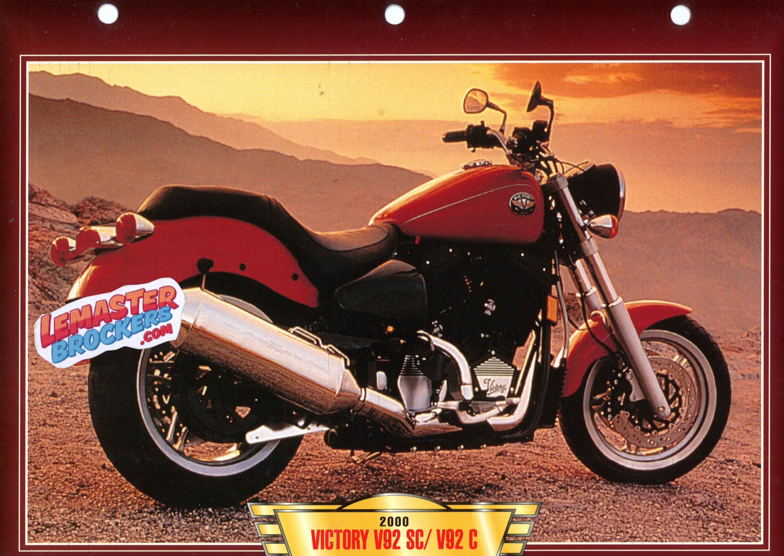 FICHE MOTO VICTORY V92SV V92C 1507CC 2000