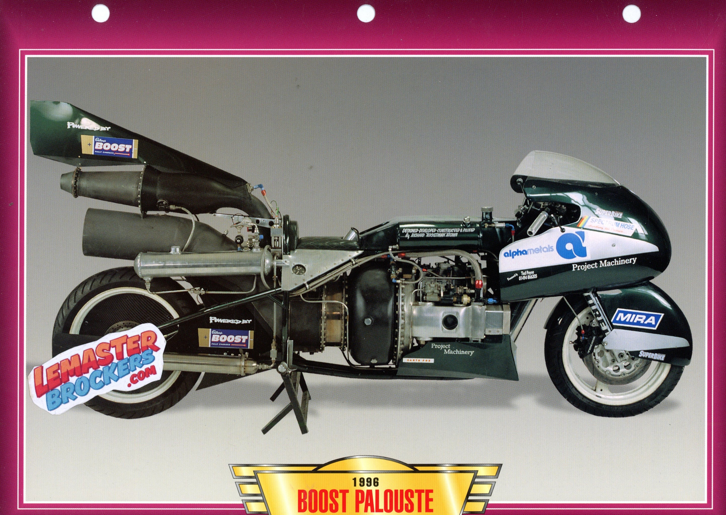 FICHE MOTO BOOST PALOUSTE MOTEUR ROLLS-ROYCE 1996
