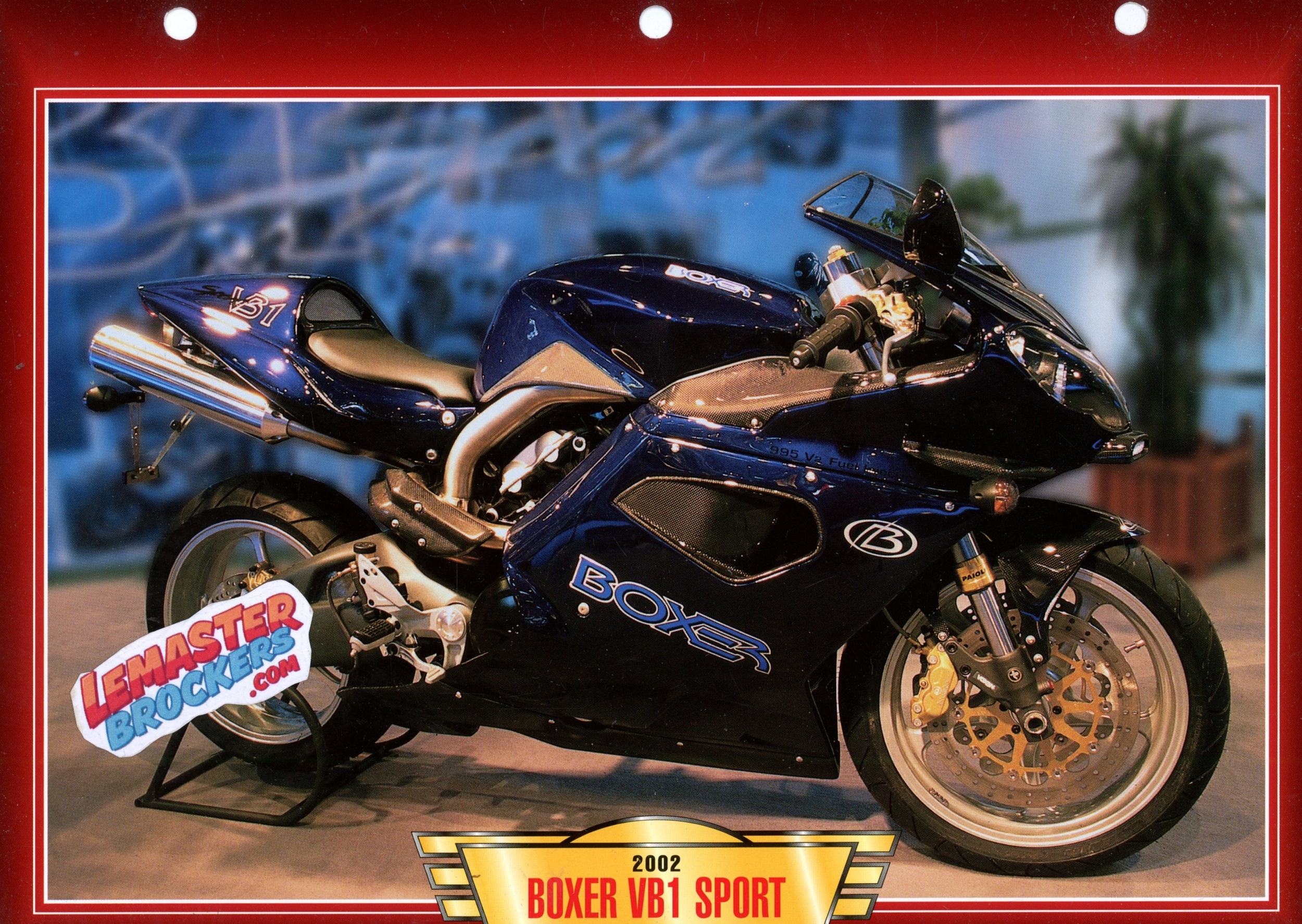 FICHE MOTO BOXER VB1 SPORT 996CC 2002