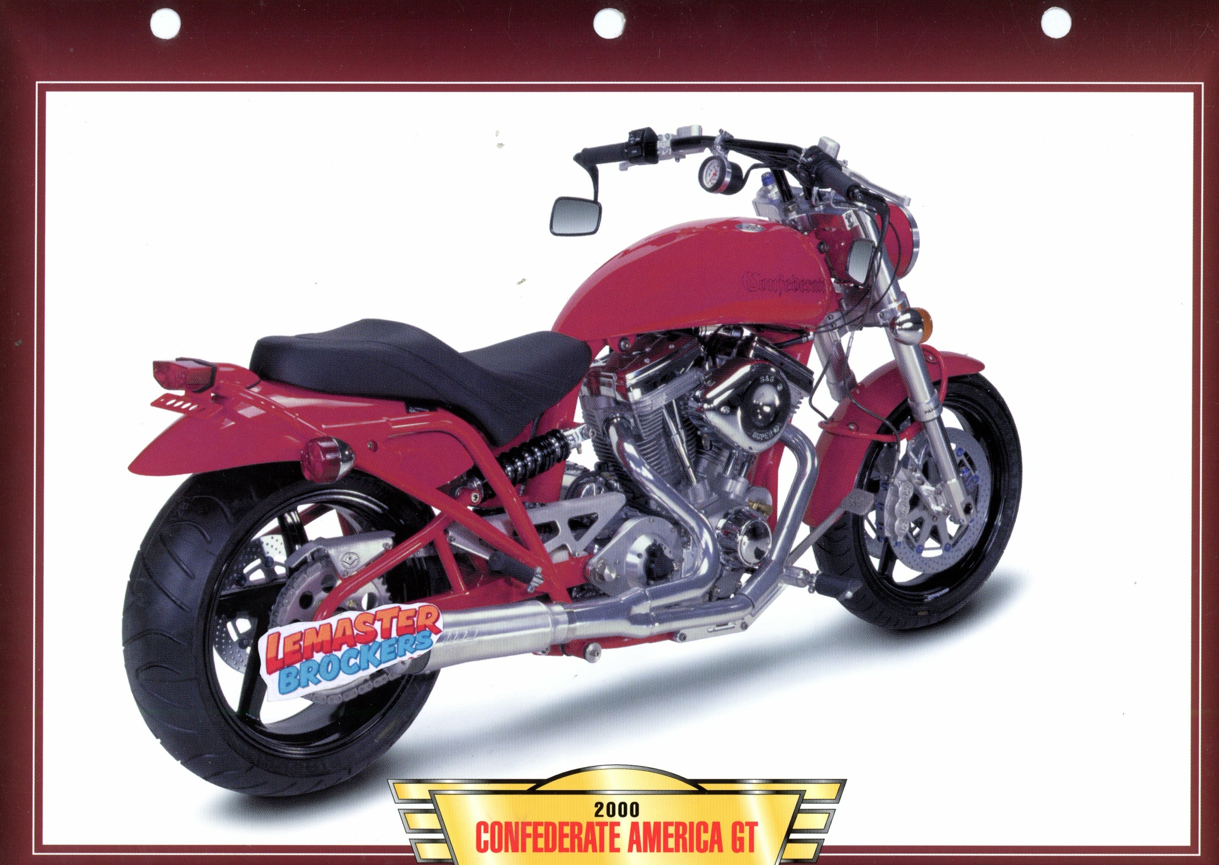 FICHE MOTO CONFEDERATE AMERICA GT 1852CC 2000