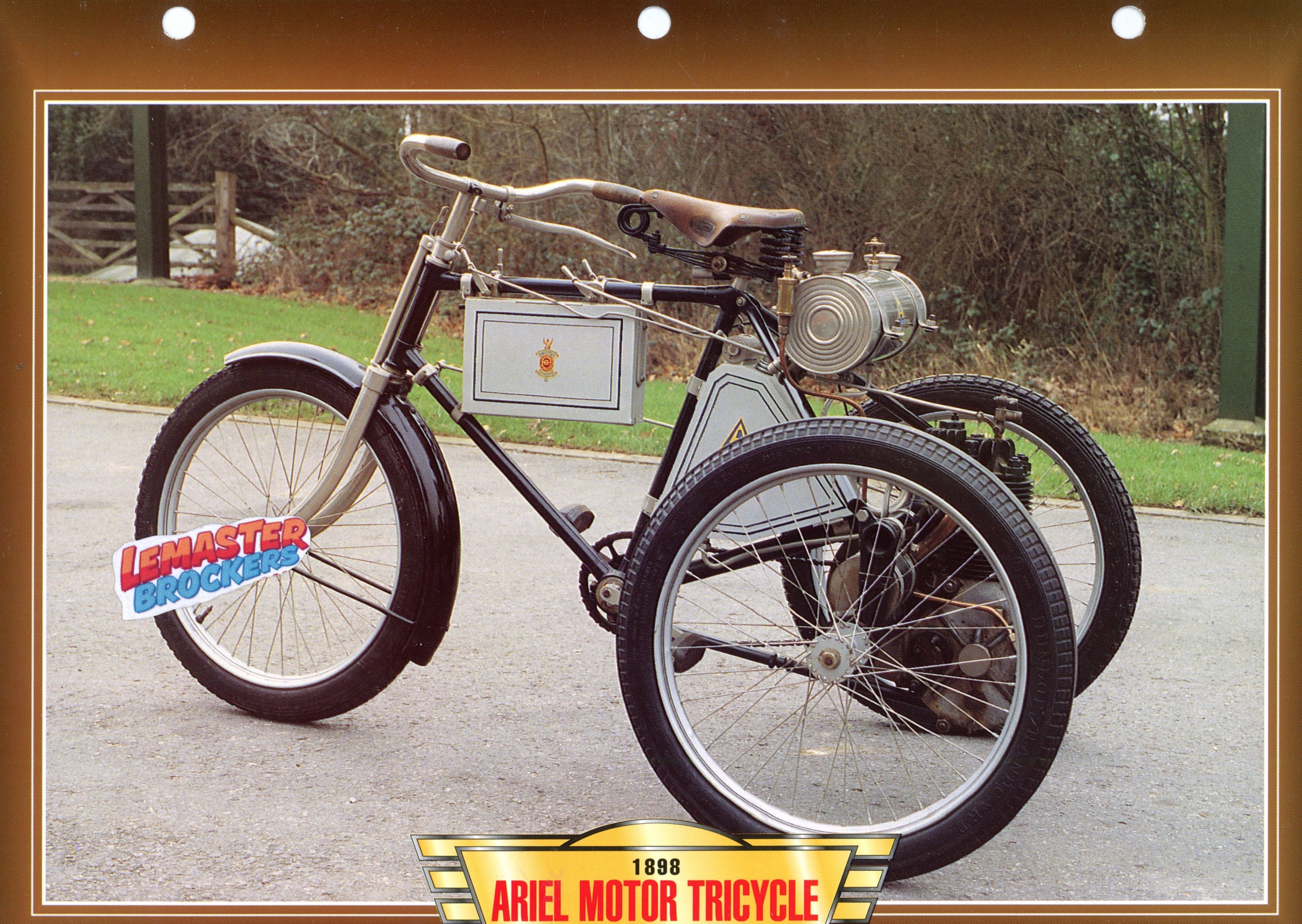 FICHE MOTO ARIEL MOTOR TRICYCLE 239CC 1898