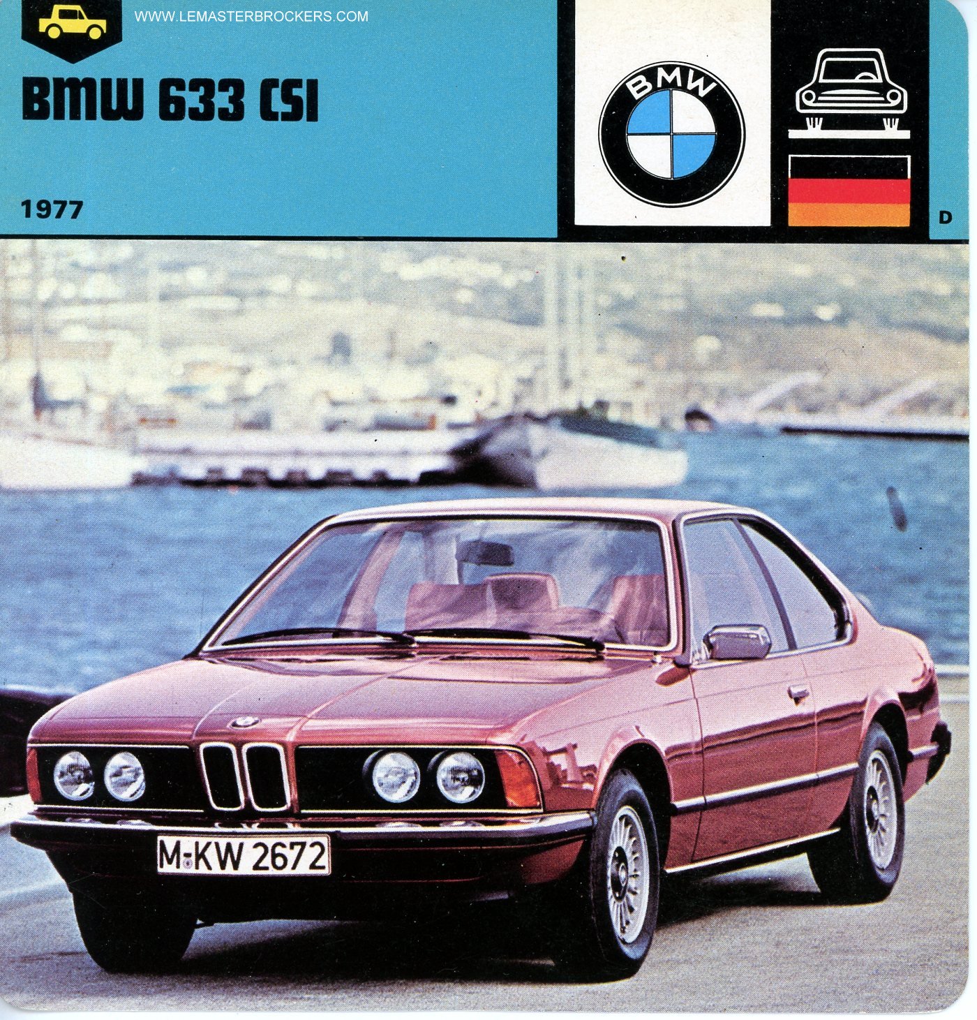 FICHE BMW 633 CSi  1977