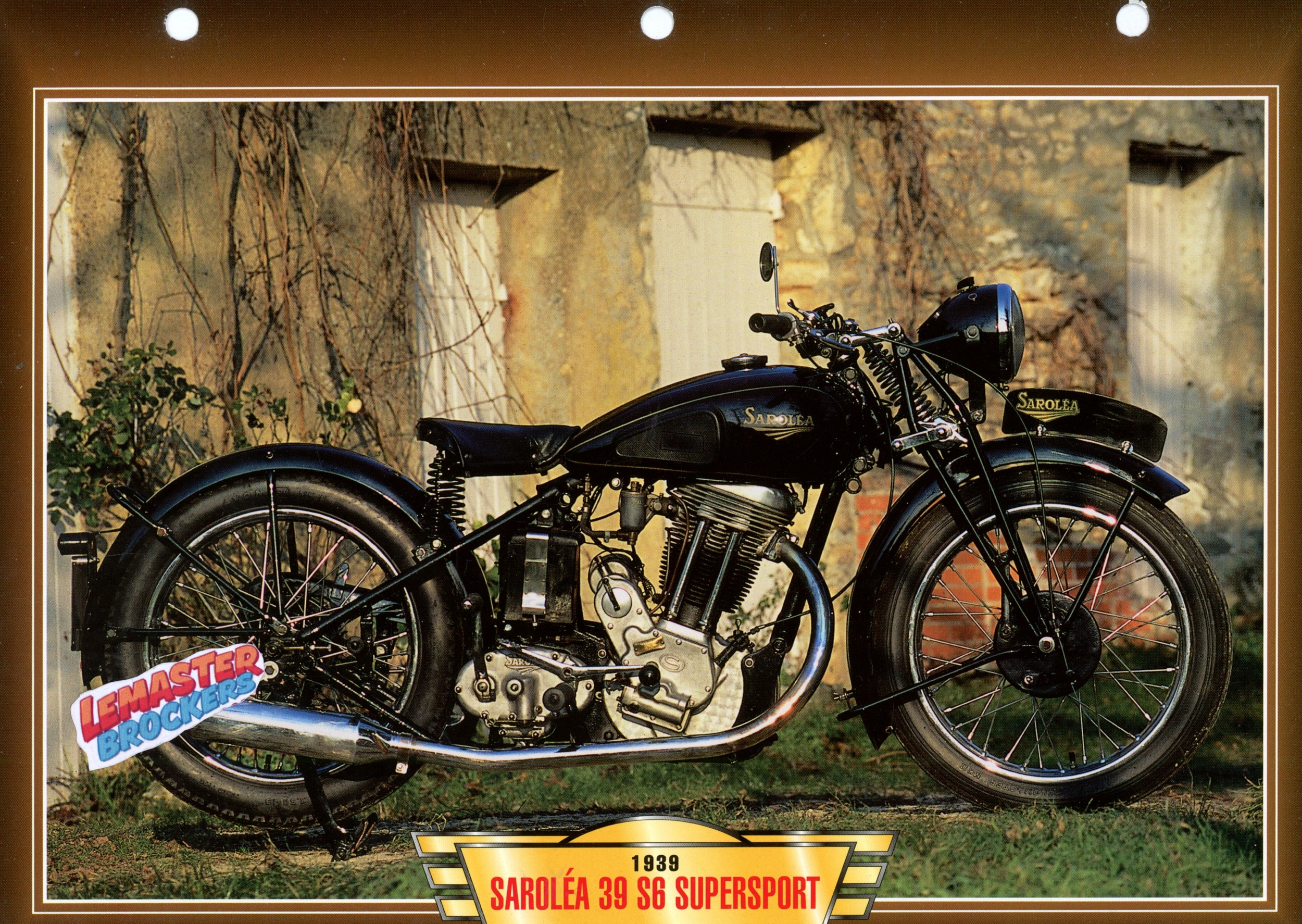 FICHE MOTO SAROLEA 39 S6 SUPERSPORT 1939