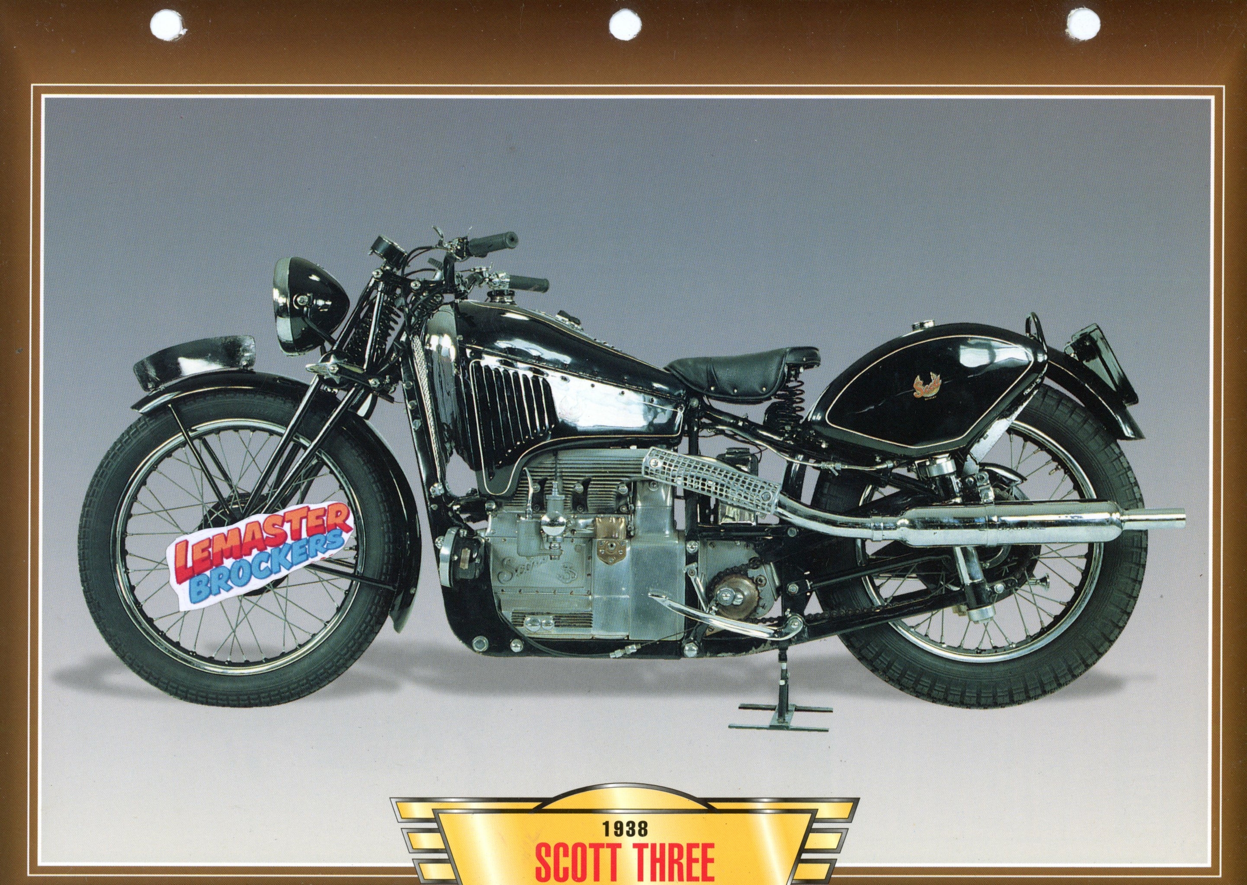 FICHE MOTO SCOTT THREE 1938