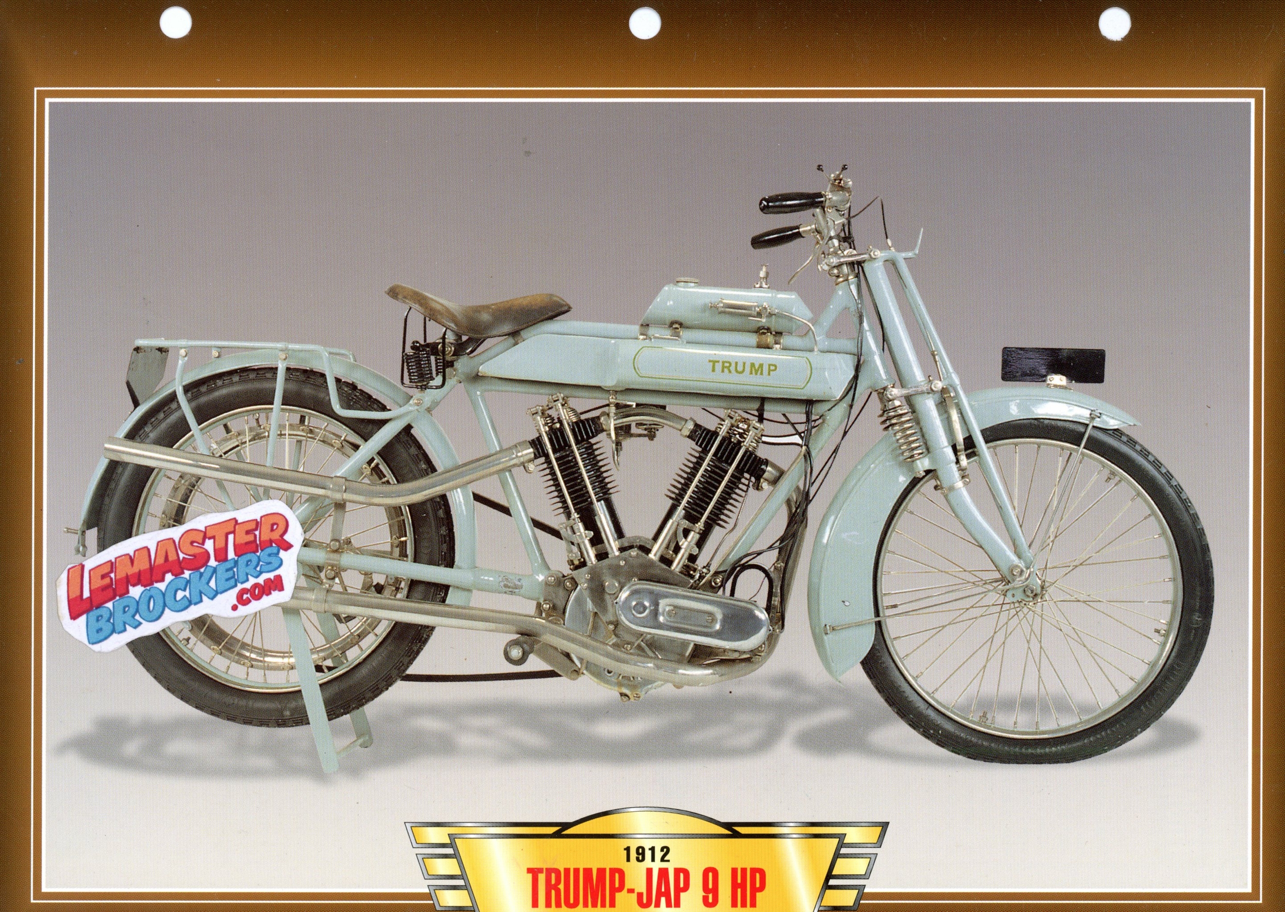FICHE MOTO TRUMP JAP 9HP 986CC 1912