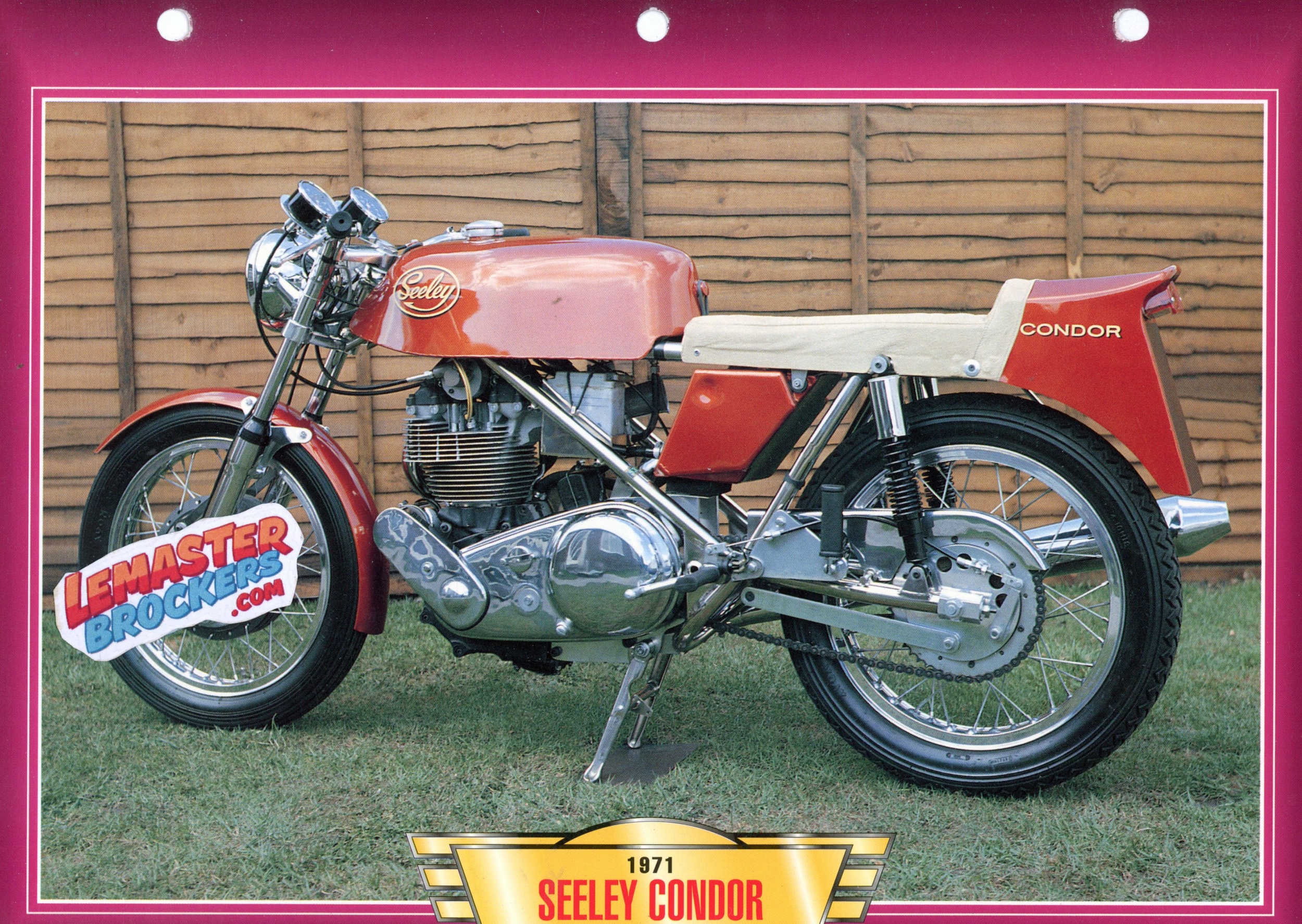 FICHE MOTO SEELEY CONDOR 1971