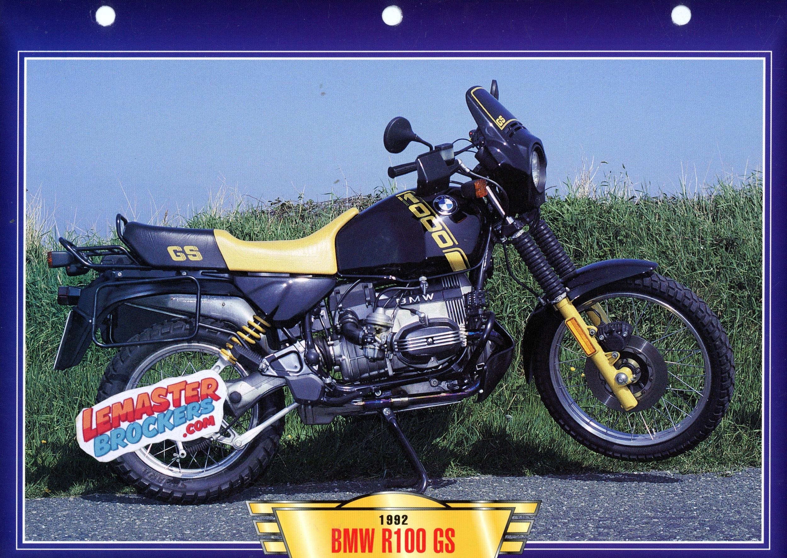 FICHE MOTO BMW R100GS 1992
