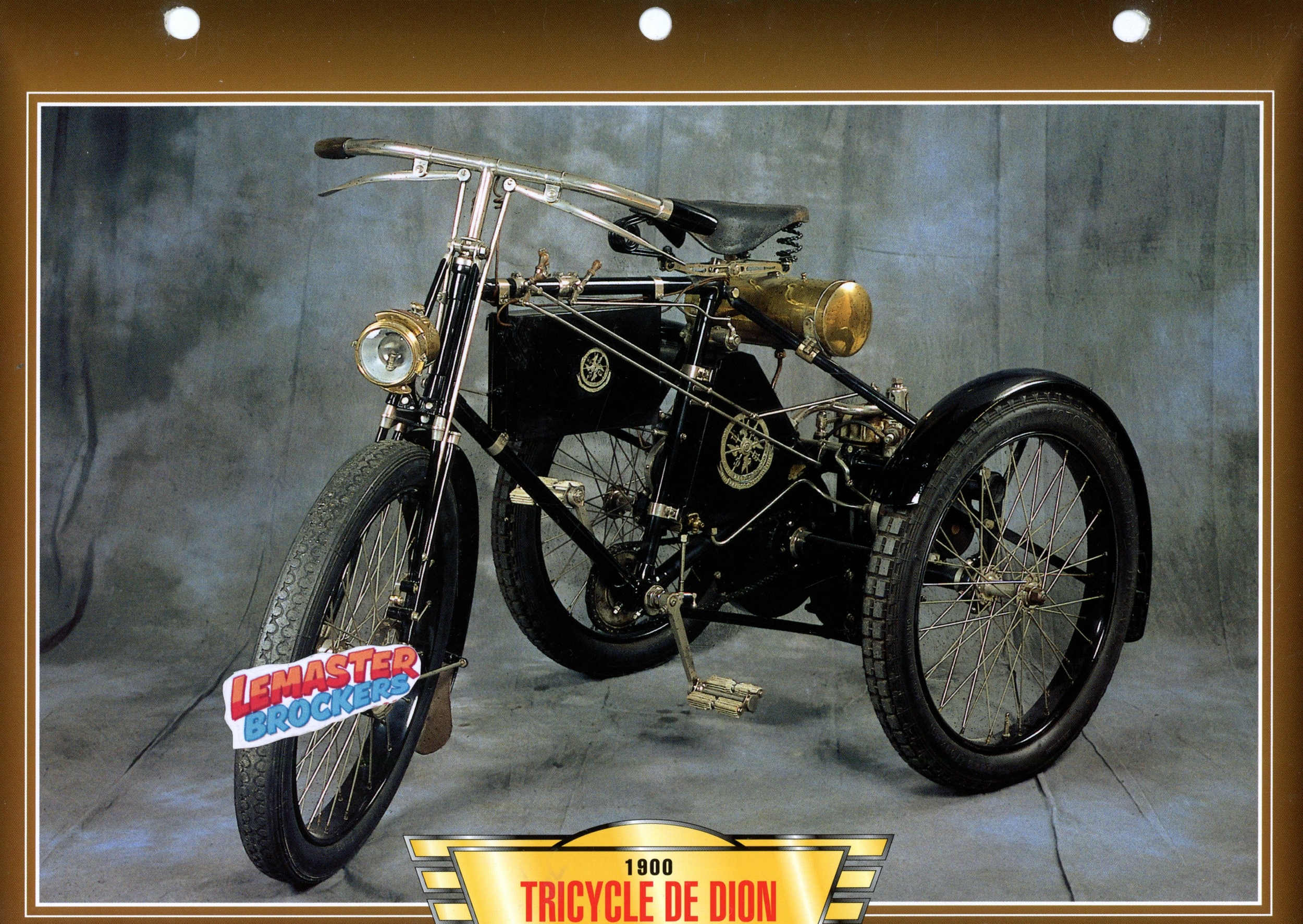 FICHE MOTO DE DION TRICYCLE 1900