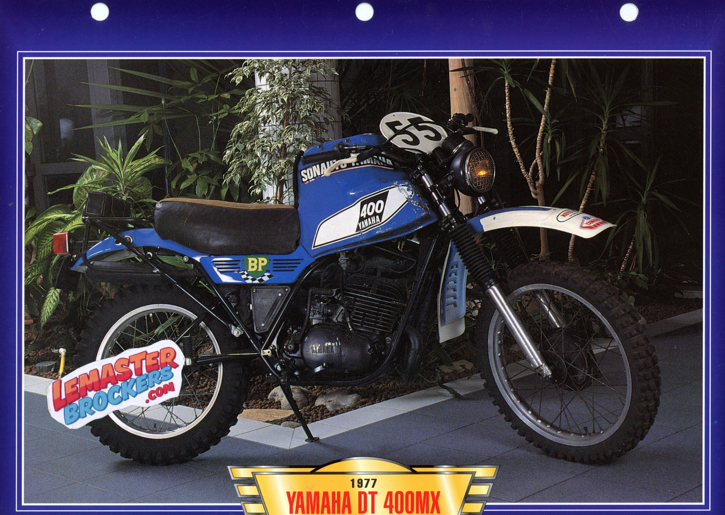 FICHE MOTO YAMAHA DT400MX 2T 1977