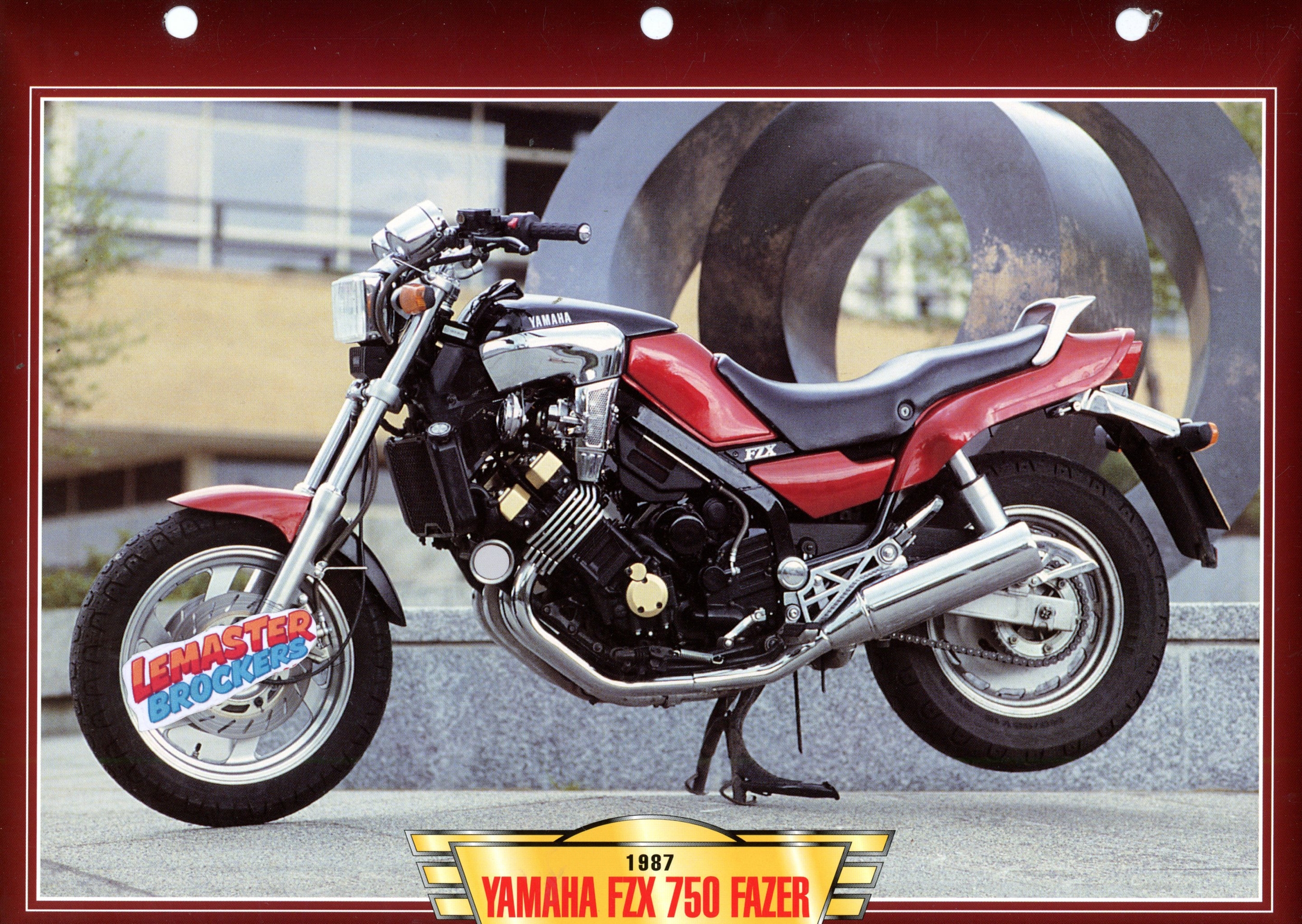 FICHE MOTO YAMAHA FXZ750 FAZER 1987