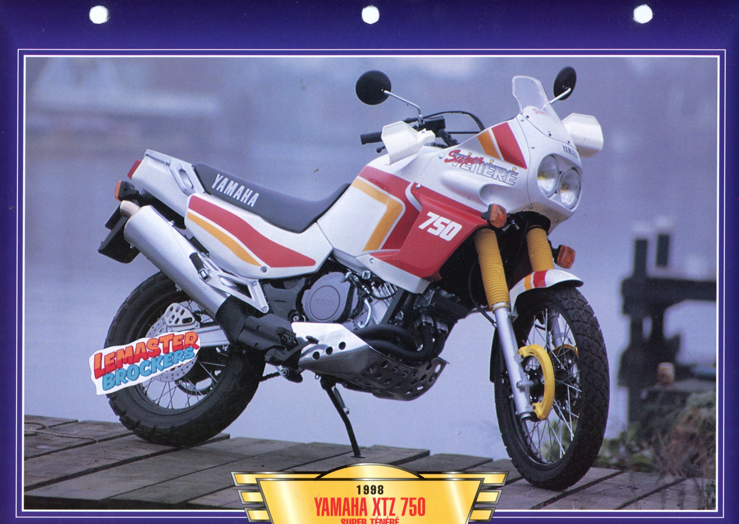 FICHE MOTO YAMAHA XTZ 750 SUPER TENERE XTZ750 1998