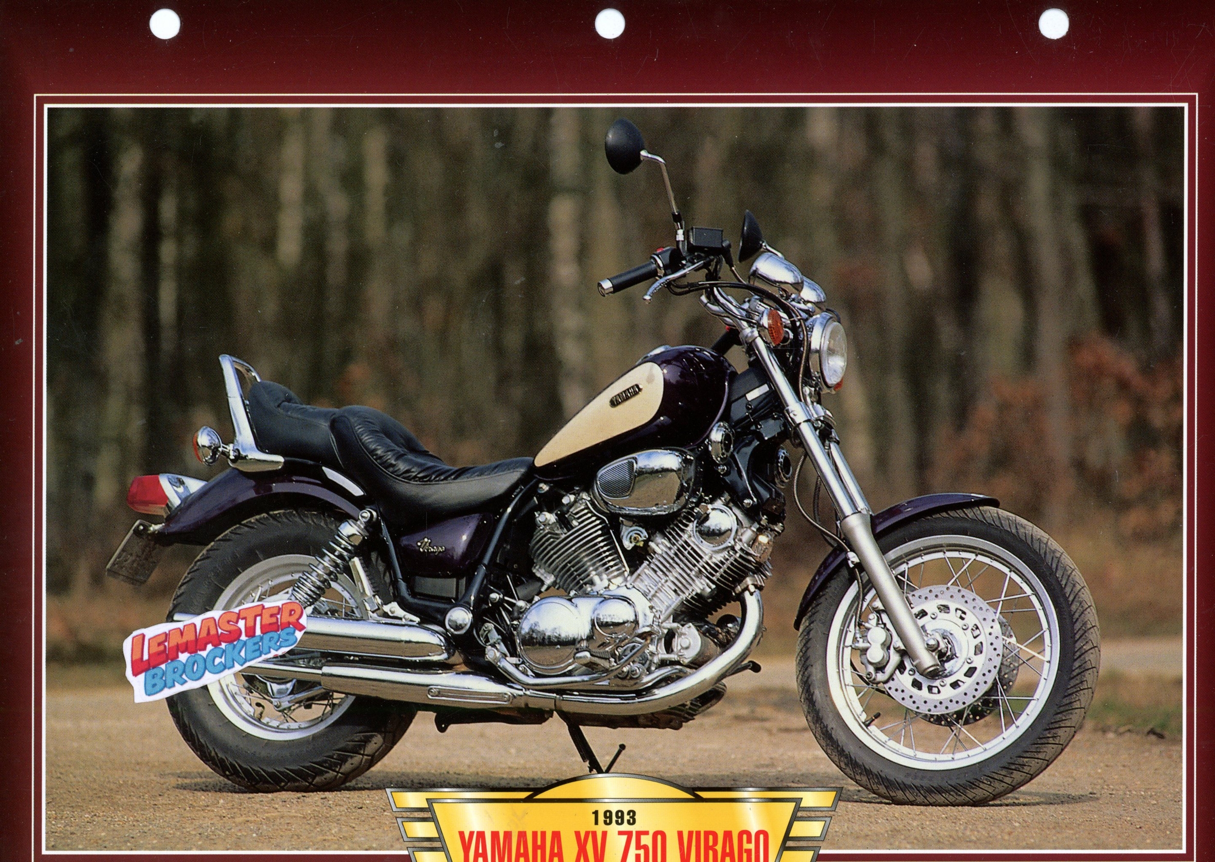 FICHE MOTO YAMAHA XV750 VIRAGO 1993