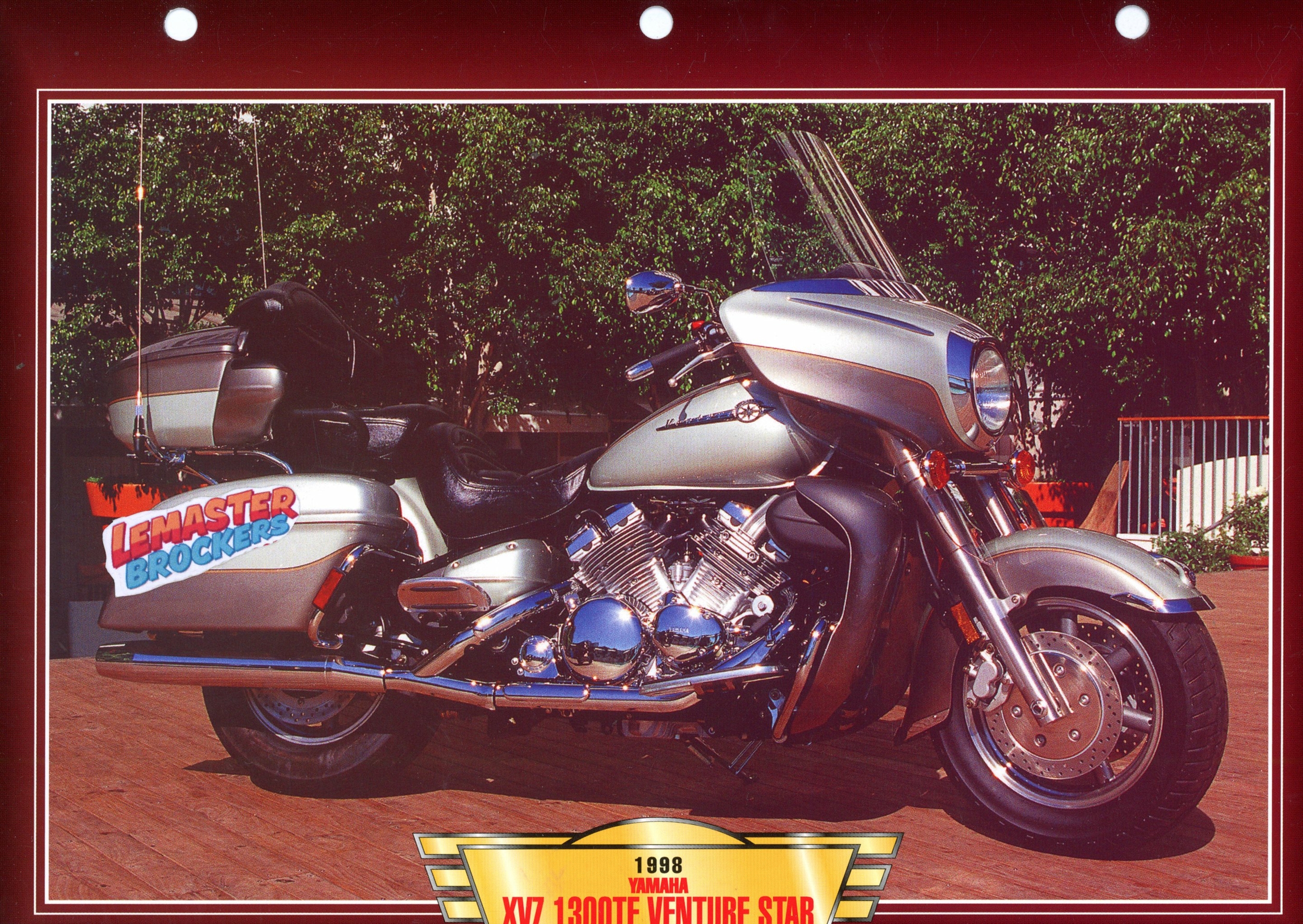 FICHE MOTO YAMAHA XVZ 1300TF VENTURE STAR XVZ1300TF 1998