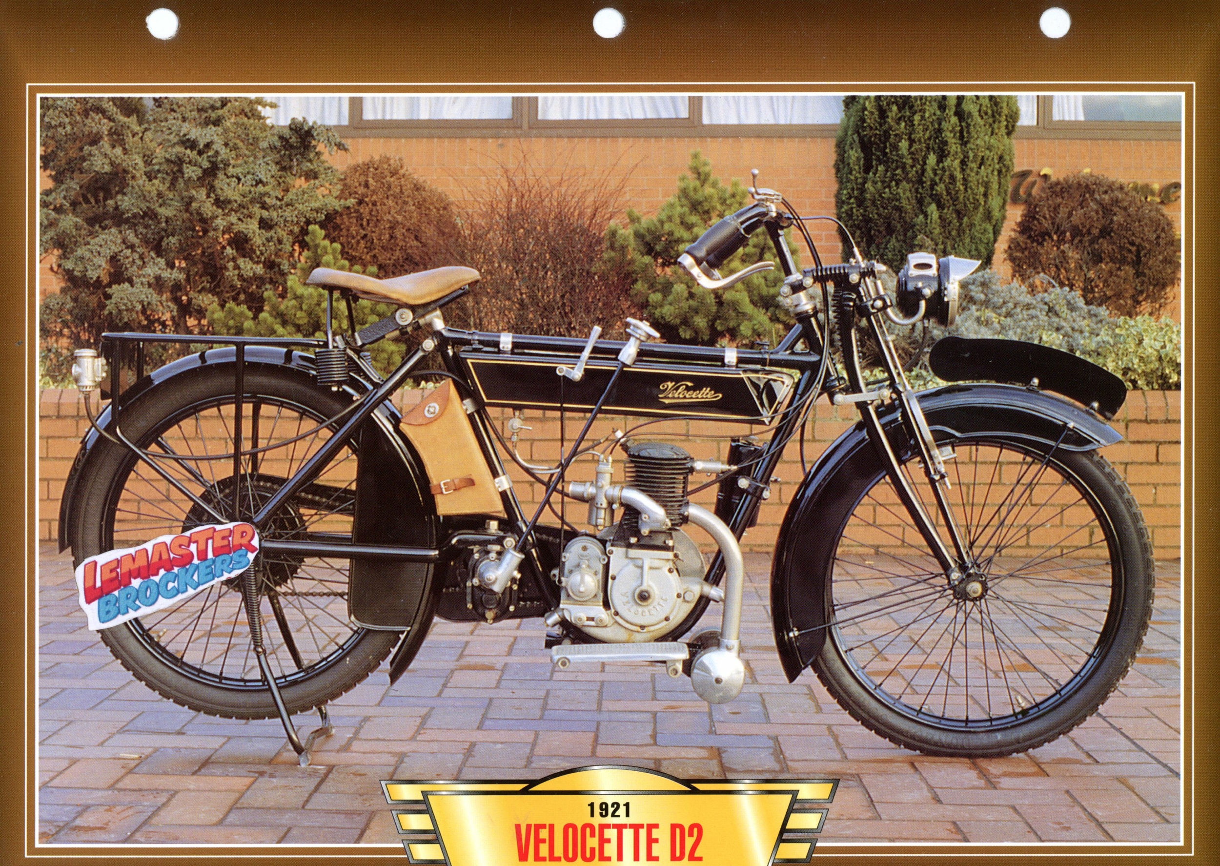 FICHE MOTO VELOCETTE D2 1921
